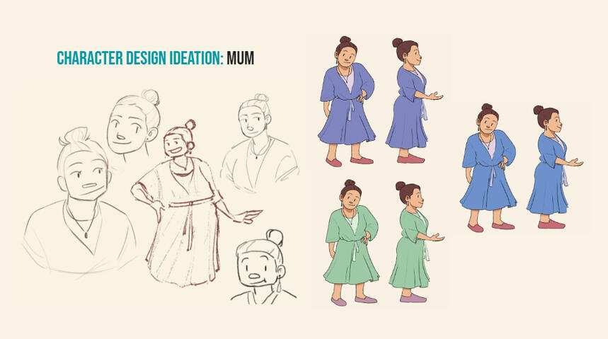 Character Design Concepts - Mum